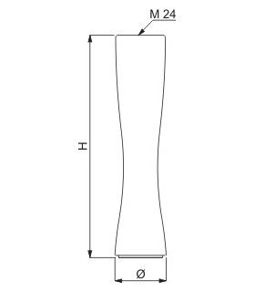 Pied de meuble diamètre 35 mm Pied de meuble diamètre 35 mm