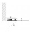 Charnière 56/26 pour porte vitrée 6 mm CF0305P/B0 par Confalonieri