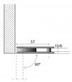 Charnière 67/35 pour porte vitrée 6 mm CF0305P/A0 par Confalonieri