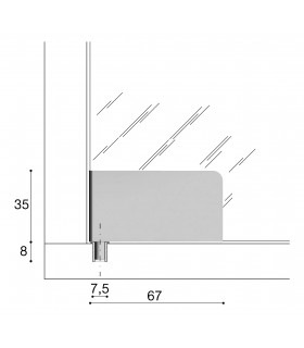 Charnière 67/35 pour porte vitrée 6 mm CF0305P/A0 par Confalonieri Charnière 67/35 pour porte vitrée 6 mm CF0305P/A0 par Confalonieri