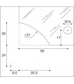 Charnière 67/35 pour porte vitrée 6 mm CF0305P/A0 par Confalonieri