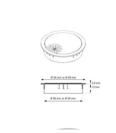 Passe câble zamack série Rond by SISO