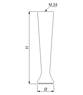 Pied de meuble diamètre 35 mm Pied de meuble diamètre 35 mm