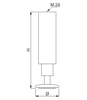 Pied de meuble diamètre 35 mm Pied de meuble diamètre 35 mm
