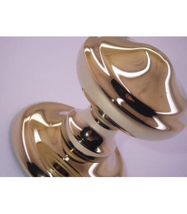 Poignée bouton de porte en laiton massif série Victoria