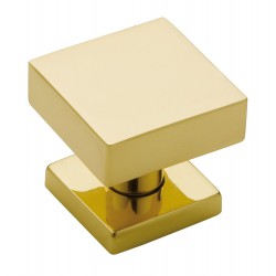 Poignée bouton de porte en laiton massif série Quadro