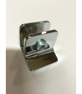 Pince fixe chrome brillant pour verre d'épaisseur 4 à 8 mm Pince fixe chrome brillant pour verre d'épaisseur 4 à 8 mm