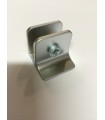 Pince fixe chrome mat velours pour verre d'épaisseur 4 à 8 mm Pince fixe chrome mat velours pour verre d'épaisseur 4 à 8 mm