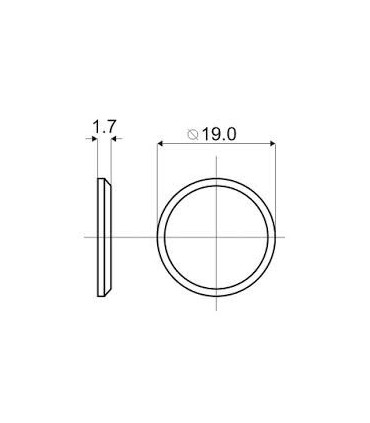 Plaque adhésive ronde pour loquet magnétique
