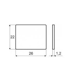 Plaque adhésive rectangulaire pour loquet magnétique Plaque adhésive rectangulaire pour loquet magnétique