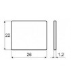 Plaque adhésive rectangulaire pour loquet magnétique Plaque adhésive rectangulaire pour loquet magnétique