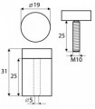 Entretoise Ø 19 x 25 mm