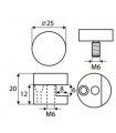 Fixation ronde pour miroir