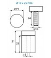Entretoise Ø 19 x 25 mm