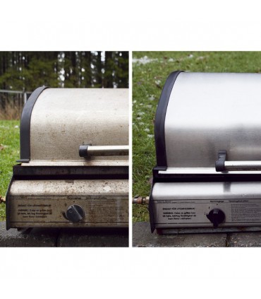 Nettoyant inox INNOSOFT B570 sur appareil de cuisson