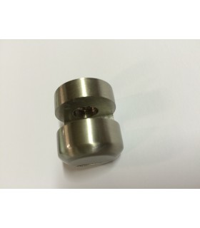 Fixation verticale ronde pour miroir 6 mm finition nickel satiné