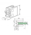 Pince à verre pour tube - modèle 21 - Zamak chromé brillant Pince à verre pour tube - modèle 21 - Zamak chromé brillant