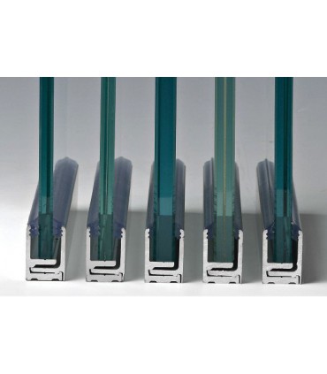 Profil aluminium avec parclose de 30 x 21 x 30 mm série Profix 2130