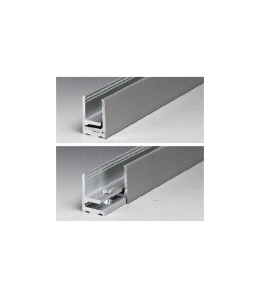 Profil aluminium avec parclose de 30 x 21 x 30 mm série Profix 2130