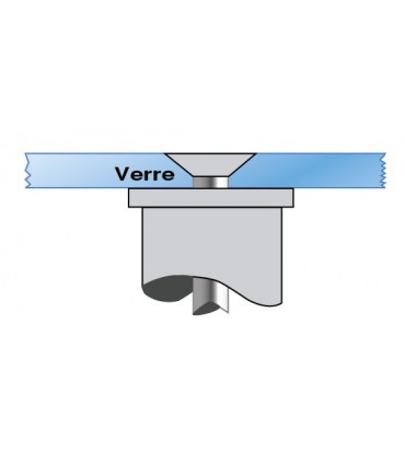 Montage avec cabochon fraisé