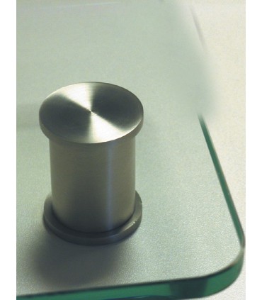 Montage par collage UV sur entretoise inox ou laiton