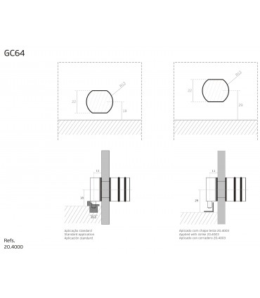 Serrure bouton à cylindre amovible