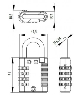 Cadenas à combinaisons