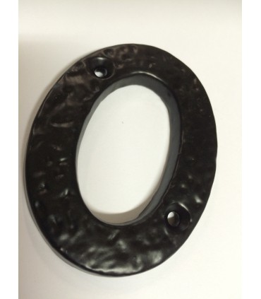 Chiffre découpé en métal noir hauteur 75 mm