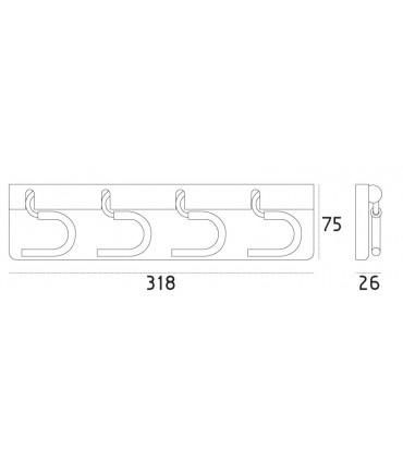 Crochets porte balais CC00231 par Confalonieri