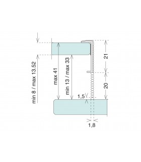 Joint adhésif Glass Lip Slide Joint adhésif Glass Lip Slide