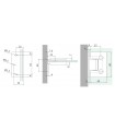 Charnière latérale HD Square pour porte en verre 6/8 mm Charnière latérale HD Square pour porte en verre 6/8 mm