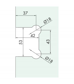 Charnière latérale HD Square pour porte en verre 6/8 mm Charnière latérale HD Square pour porte en verre 6/8 mm