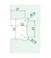 Charnière latérale HD Square pour porte en verre 6/8 mm Charnière latérale HD Square pour porte en verre 6/8 mm