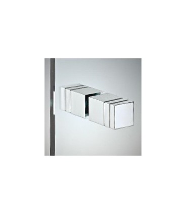 Paire de poignée bouton carré pour porte en verre