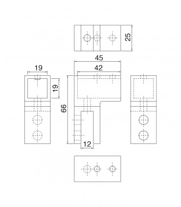 Accessoires barre raidisseur pour cloison de douche ouverte