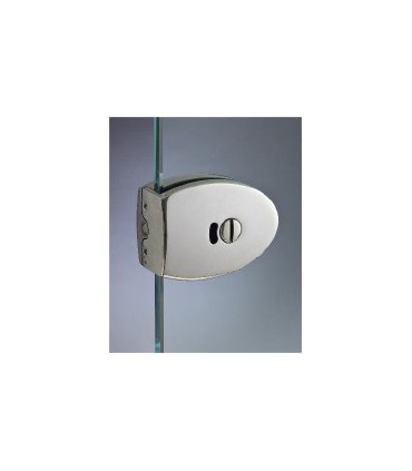 Serrure de forme elliptique à bouton pour porte en verre