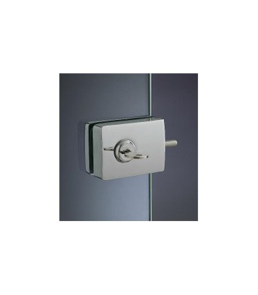 Serrure à clé pour porte en verre