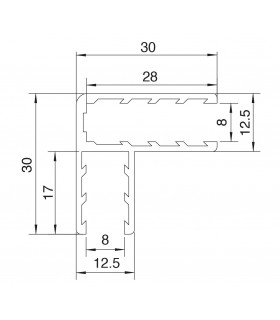 Profil angulaire de 30 x 30 mm Profil angulaire de 30 x 30 mm