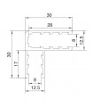 Profil angulaire de 30 x 30 mm Profil angulaire de 30 x 30 mm