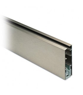 Grand profil aluminium finition effet inox