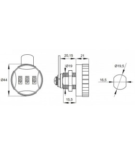 Serrure à bouton ouverture avec code
