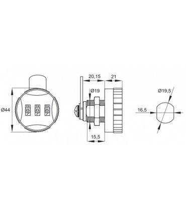 Serrure à bouton ouverture avec code