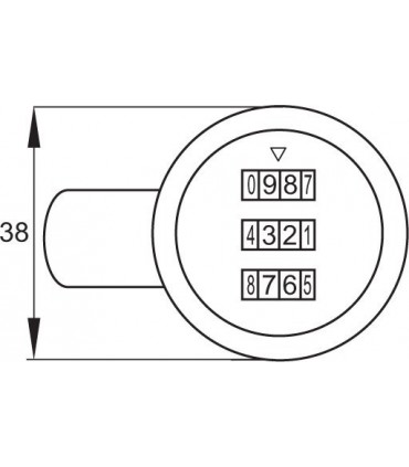 Serrure à bouton moleté ouverture avec code 3 chiffres