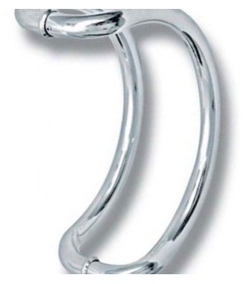 Paire de poignée demi ronde coudée inox Ø 25 mm