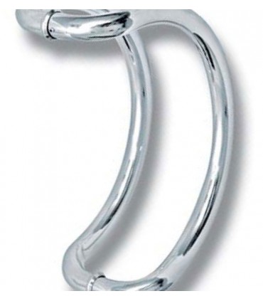 Paire de poignée demi ronde coudée inox Ø 25 mm
