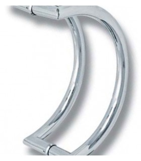 Paire de poignée demi ronde angulaire inox Ø 25 mm