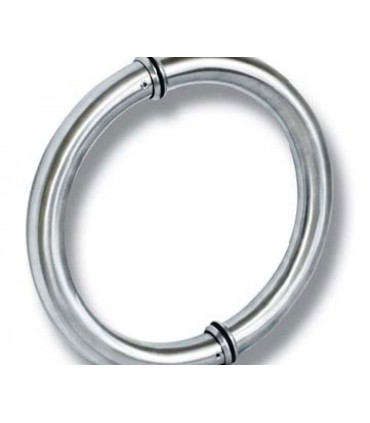 Paire de poignée demi ronde droite inox Ø 25 mm