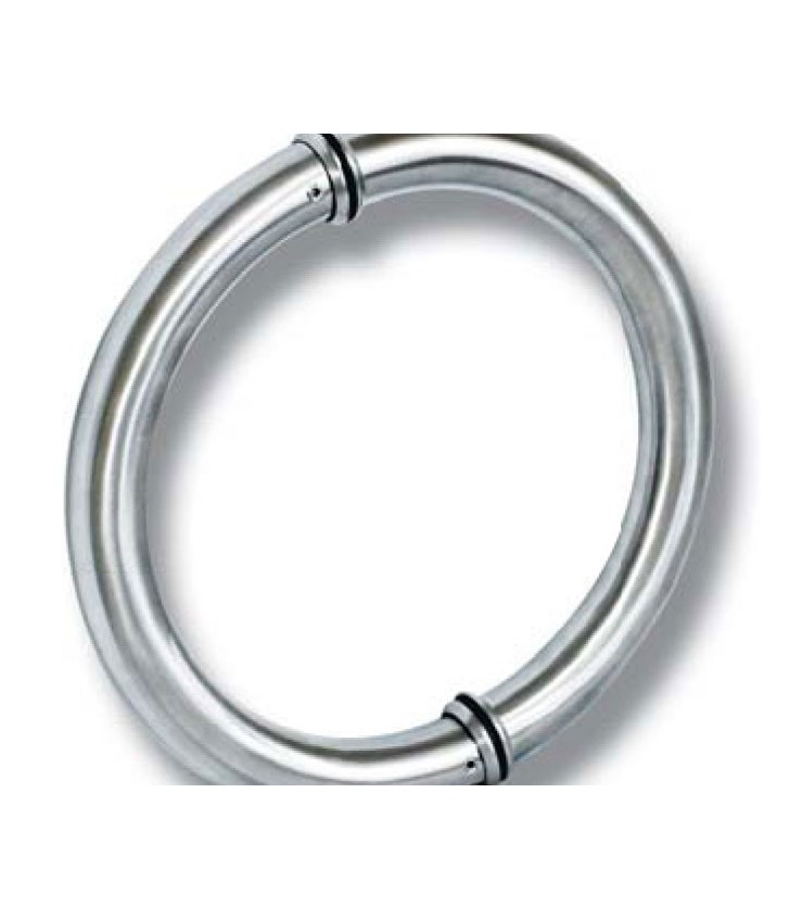 Paire de poignée demi ronde coudée série Po, en inox brossé ou poli.