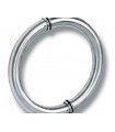 Paire de poignée demi ronde droite inox Ø 25 mm