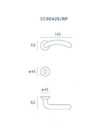 Poignée béquille série ACCENTO technique